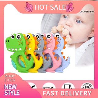 Cafyyt- chupete de silicona de dinosaurio para masticar bebé/mordedor/juguete sensorial de dentición