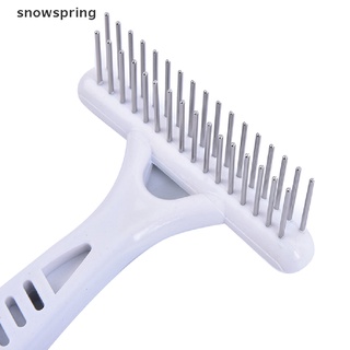 Snowspring White Rake Comb for Dogs Brush Short Long Hair Fur Shedding Remove Cat Dog Brush CL