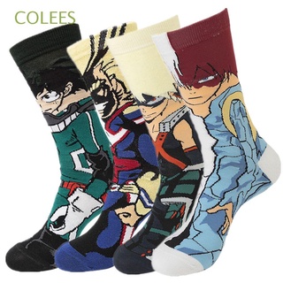 COLEES Fashion Print Socks Novelty Cotton Socks Crew Socks Children Gifts Mid Tube All Might Bakugou Comfort Funny Izuku Midoriya Anime My Hero Academia