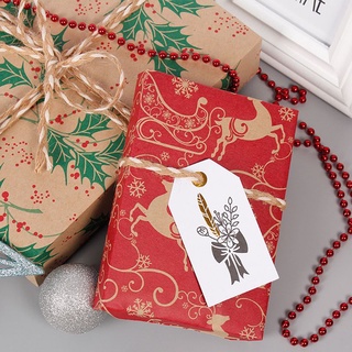 memoria 5 piezas rollo de papel de regalo de navidad papel de regalo kraft papel kraft bolsa de regalo (8)