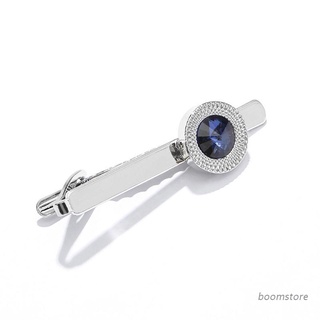 Boom nuevo estilo Simple Metal cristal plata corbata Clip para hombres boda corbata corbata broche Clip