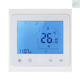 Zona 5A termostato de calefacción de agua con pantalla táctil LCD pantalla semanal programable ahorro de energía controlador de temperatura