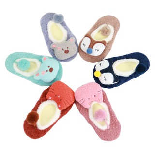 zapatillas de bebé calcetines carta impreso algodón invierno niñas niños calcetines bebé material animal patrón caliente calcetines niños (3)