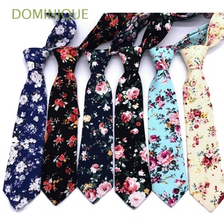 dominique skinny impreso lazo floral de algodón lazos de los hombres de la corbata de impresión de la corbata de la moda de los hombres de algodón de los hombres de negocios
