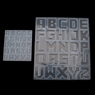 Molde Único De Letras De Pixeles Con Colgante De Alfabeto De Resina UV De Silicona Para Hacer Joyas