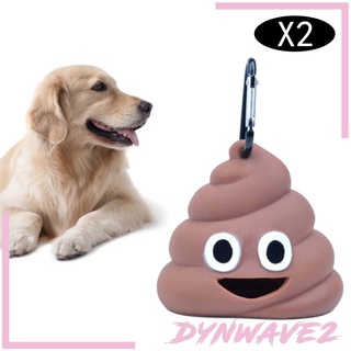[DYNWAVE2] 2 pzs dispensador de bolsas de residuos de silicona para mascotas con Clip lindo titular basura