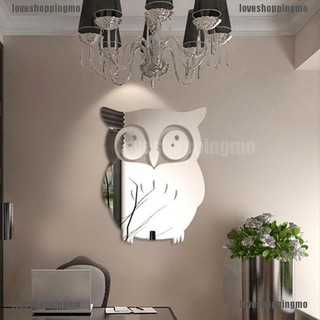 Amor☆ calcomanía 3D de espejo de búho/calcomanía Mural de vinilo/decoración del hogar/Diy extraíble
