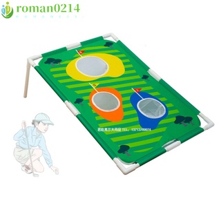 roman0214 Foldable Golf Chipping Net Cornhole Game Set Golfing Target Net for Indoor Outdoor Practice Training