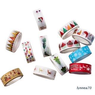 Washi cinta adhesiva Washi Diy Para álbum De recortes/decoración De 12 rollos/decoración De navidad