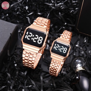 Reloj electrónico de pantalla táctil hermoso Individual Casual reloj de pulsera para mujeres señora pareja