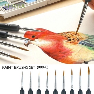 SHAYLA Detail Hook Line Pen Fine Painting Paint Brush Crochet Set Weasel Hair 9pcs Brush Nail Art Art Supplies/Multicolor
