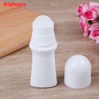 COCO 5PCS 30ml rollo de plástico en botella desodorante blanco contenedor de aceite esencial Perfume