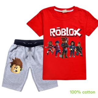 ROBLOX Impresión De Dibujos Animados Niños Moda Manga Corta Camiseta Pantalones Cortos Trajes Niñas Verano Camisetas 2pcs Conjuntos De Ropa Casual