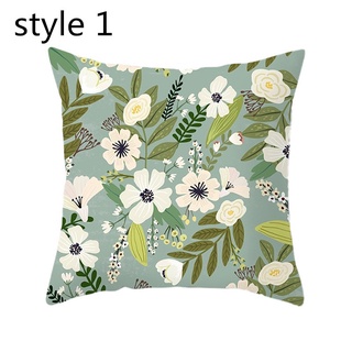 moda pastoral pequeña flor fresca impresión sofá funda de cojín sala de estar cintura funda de almohada oficina decorativa funda de almohada 45x45cm (5)