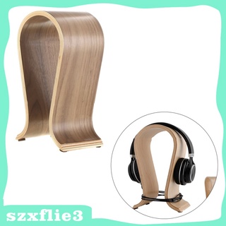 [SHASHA] Soporte para auriculares, soporte Universal de nogal. Auriculares de madera.Estante de exhibición de escritorio. para pantalla de auriculares