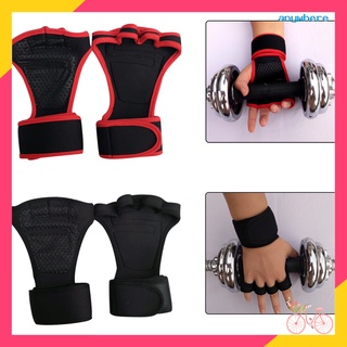 [cualquier] hombres mujeres gimnasio fitness levantamiento de pesas medio dedo antideslizante guante con envoltura de muñeca