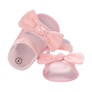 Okdk-Sandalias transpirables de verano para bebés/niños/niños/estilo dulce/decoración de arco/zapatos de suela suave para bebés/antideslizantes (8)
