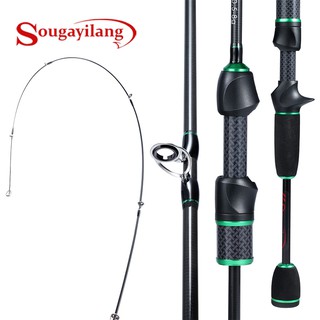Sougayilang Nueva caña de pescar de potencia UL de 1,68 m / 1,8 m, caña de micro-jigging de punta sólida, caña giratoria ultraligera, caña de baitcasting ultraligera