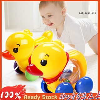 【NTM】Baby Kids Pull String Simulation Duck Animal Rattle Toy Hand Jingle Shaking Bell