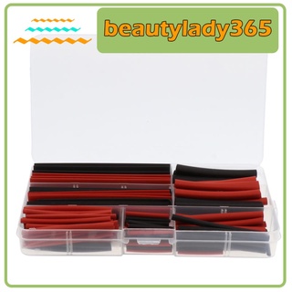 Beautyladylady 150 pzs Tubo retráctil Termo surtido/envoltura De alambre/8 tamaños/reparación De cables