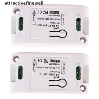 [attractivefinewell] 433 mhz rf smart switch inalámbrico rf receptor temporizador relé teléfono control remoto