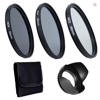 Kit de filtros de lente de cámara profesional para cámara Dslr accesorios de fotografía 58 mm