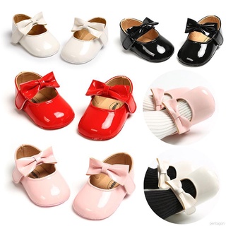 WALKERS Bebé niña Bowknot princesa zapatos antideslizante suela suave zapatillas Prewalker niño primeros pasos (1)