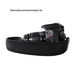 [theredsunisesinsky3]Br) correa De cuello De neopreno Skidproof Para cámara Dslr binoculares Nikon Canon Fuji Sony. (1)