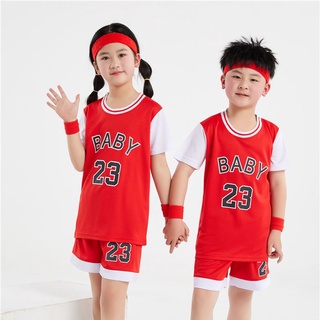 Falsos De Dos Piezas De Manga Corta De Los Niños De Baloncesto Uniforme Trajes De Camisetas Y Niñas Bebé 6.23 (4)