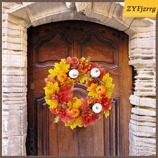 15.7\\\\\\\'otoño cosecha corona de calabaza acción de gracias decoración del hogar arreglo