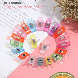 [goldensqua] 20pcs mixed color plastic edging clip plastic small clip sewing positioning clip .