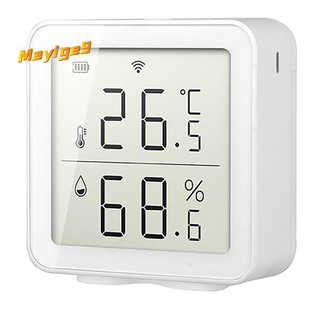 Temperature and Humidity Detector, Wifi Wireless Temperature and Humidity Sensor, Support Tuya Smart Linkage, for Office