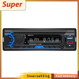 Inn*Swm-7811 Single DIN coche estéreo compatible con Bluetooth AUX Radio función de Control de voz