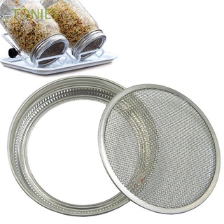 TONIES Vegetable Sprout Cover Stainless Steel Nursery Trays Sprouting Lid Planters Mesh Screen Germination Strainer for Mason Jar Seed Growing/Multicolor