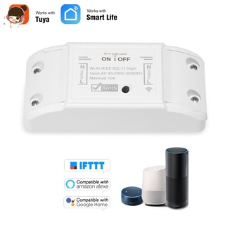 Hot Promotion Tuya WiFi Smart Switch 10A/2200W Wireless Remote Switch Timer APP Control Smart Home for Amazon Alexa Google Home COD