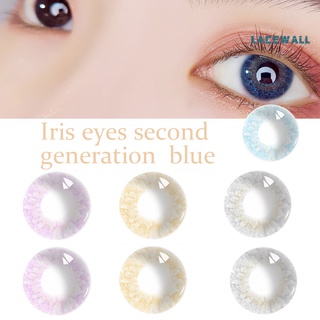 lacewall 2 pzs lentes de contacto de 4 colores/0 grados ojos grandes/cosméticos/cosméticos para fiestas cosplay