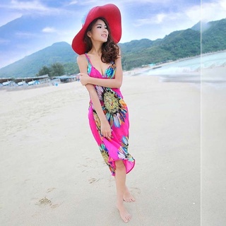 deep v wrap gasa trajes de baño bikini cubrir sarong beach vestido (5)