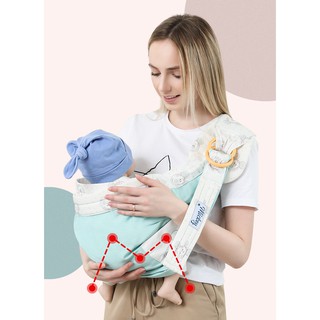 Portabebés Bufanda Ajustable Frente Bebé Sling Wrap Carrier Para Recién Nacido (5)
