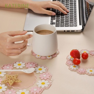 KATERINE Universal Coaster Anti-skid Insulation Pad Cup Mat Kitchen Bowl Pad Silicone Durable Coffee Cup Table Mat Placemat/Multicolor