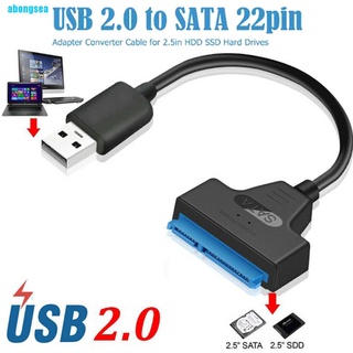 Abongsea USB a SATA 22 pines unidad de disco duro portátil SSD adaptador Cable convertidor
