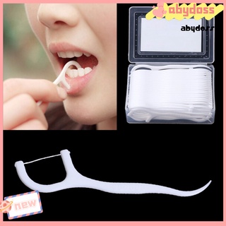 nuevo aby 1/5 caja 50pcs limpieza dental hilo púas cuidado oral dientes palillos