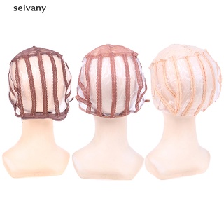 [seivany] 1X Adjustable Wig Cap For Wig Making Weave Cap Elastic Hair Net Wig Cap Hairnets