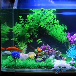 (municashop) 11.8" verde artificial plástico planta hierba fishtank acuario adorno decoración