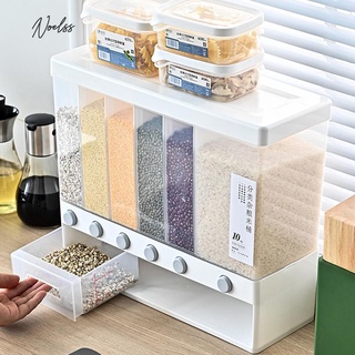 Noel* caja de almacenamiento de arroz sellada para pared, cereales, dispensador de alimentos secos