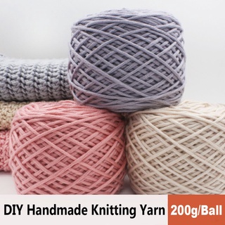 MELODY 200g/Ball Thick Knitting Yarn Warm Scarf Hat Wool Crochet DIY Baby Sweater 16 Strand Soft Handmade Cotton Thread/Multicolor (8)