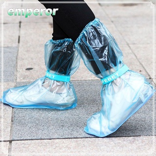 Emperador Reutilizable Unisex Espesar Antideslizante Impermeable Botas De Lluvia Cubre Zapatos Agua/Multicolor
