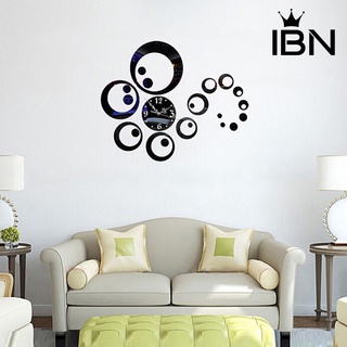 [ibn] círculos 3d moderno espejo reloj de pared pegatinas pegatinas hogar sala diy decoraciones (7)