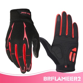 Brflameer2 guantes Para Ciclismo/guantes De bicicleta De montaña con Dedos Completos antideslizantes transpirables