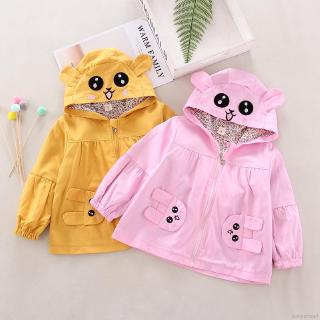 bebé niña ropa de abrigo de dibujos animados conejo impresión casual sudadera con capucha cremallera sudadera niños trajes tops