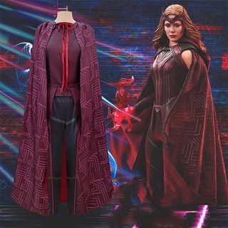 wanda visión scarlet witch cosplay disfraz capa capa traje de halloween (6)